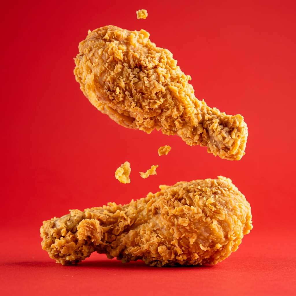 Hot and crispy bone-in fried chicken drumstick from KRUNCH INN